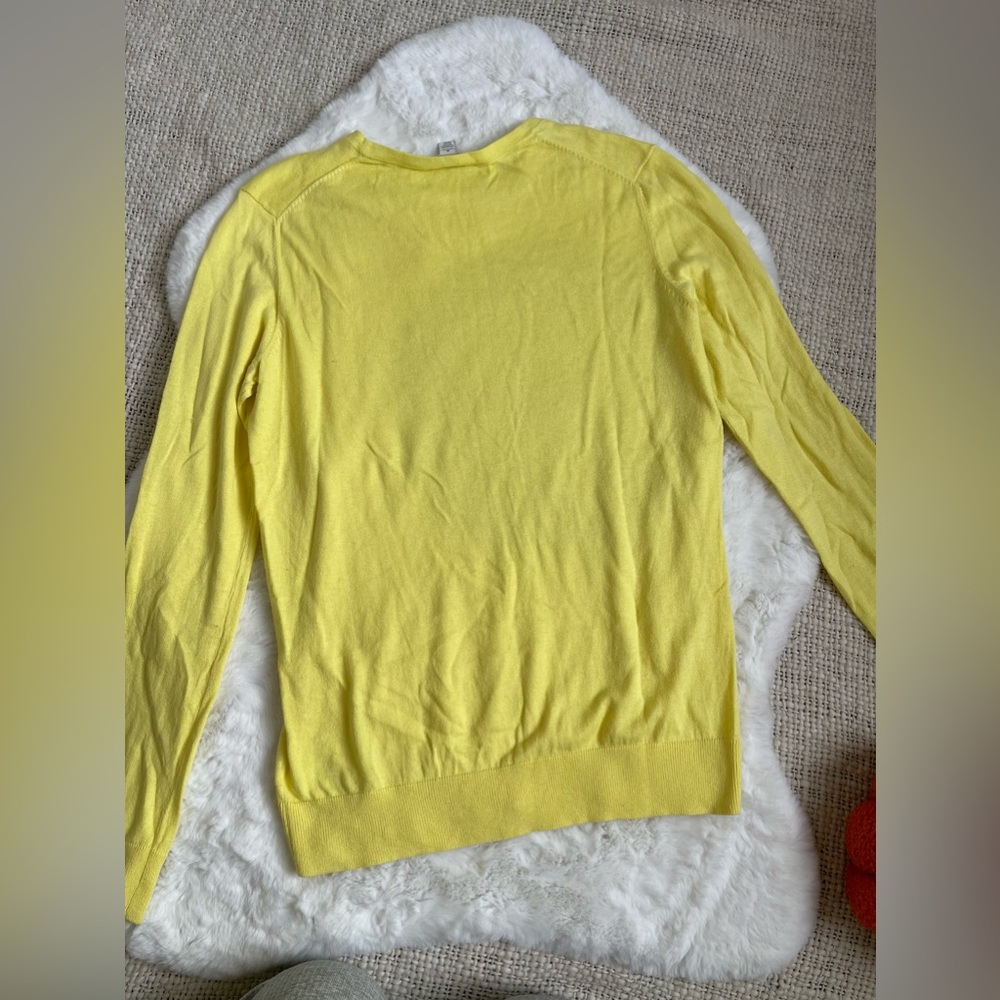 Gap with silk range crew neck soft jumper in pastel yellow size M - Picture 5 of 6